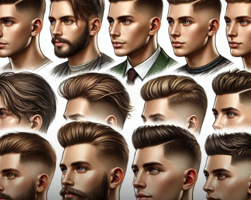 "A collage of stylish men's haircuts showcasing the top 15 best haircuts for guys with straight hair. The image features various trendy styles, including undercuts, fades, and textured looks, perfect for different face shapes and personal styles."